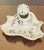 Shabby Chic Antique German Handpainted Porcelain Inkwell Catchall For Sale - Image 3 of 4