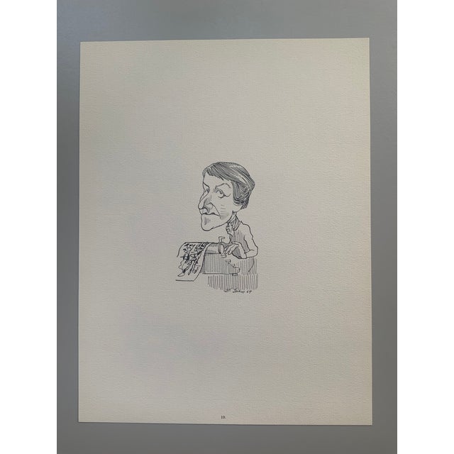 1964 Print Portfolio of Literary Caricatures by David Levine - Set of 17 For Sale - Image 13 of 18
