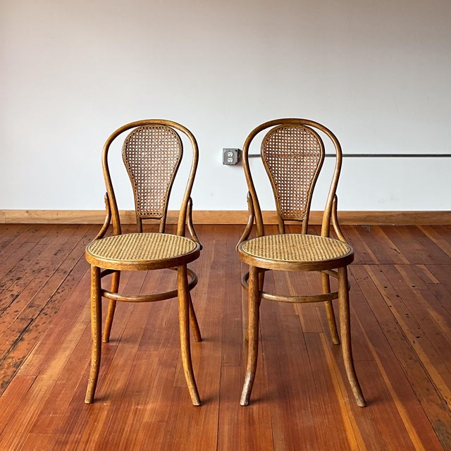 Thonet Thonet Style Bentwood Cafe Chairs, Set of 2 For Sale - Image 4 of 12