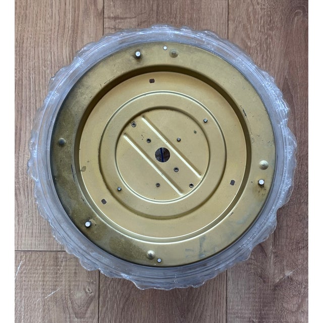 Large Mid-Century Modern Ice Glass Ceiling Lamp from Glashütte Limburg, 1960s For Sale - Image 8 of 10
