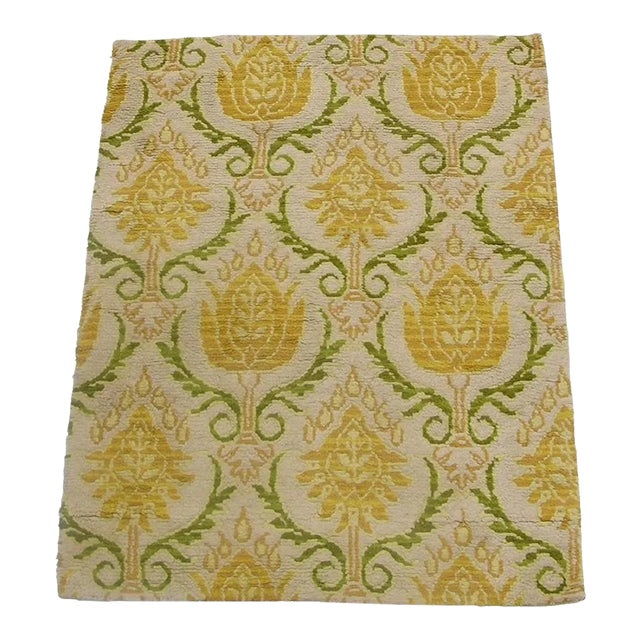 Antique Portuguese Rug 4.4x3.4 For Sale