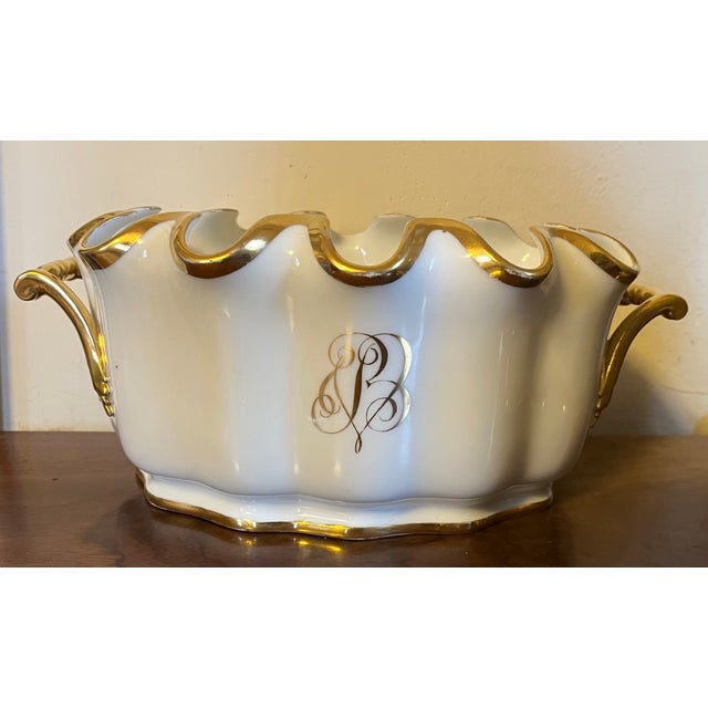 French Antique Early 19th Century French Empire Paris Porcelain Monteith or Cachepot For Sale - Image 3 of 12