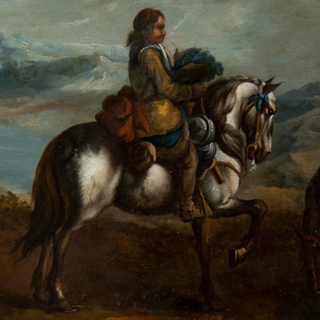 Important oil on panel by the great Dutch artist Philips Wouwerman (also Wouwermans) (1619 – 1668) a painter of hunting,...