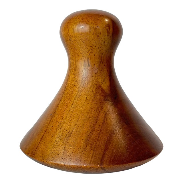 Vintage Hawaiian Koa Wood Poi Pounder by Brantley Center, Honokaa Hawaii For Sale