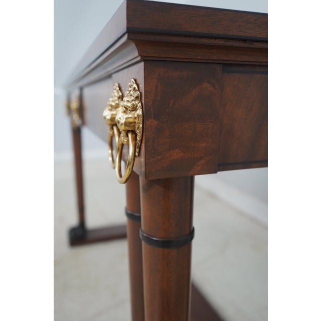 Baker Neoclassical Mahogany Console Table W. Paw Feet For Sale In Philadelphia - Image 6 of 12