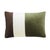 Contemporary Triple Cushion in Velvet Brown White Green from Lo Decor For Sale - Image 3 of 3