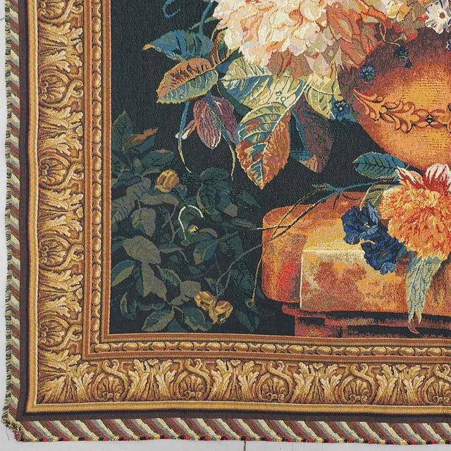 1900 - 1909 Flower Painting Tapestry, 1900s For Sale - Image 5 of 9