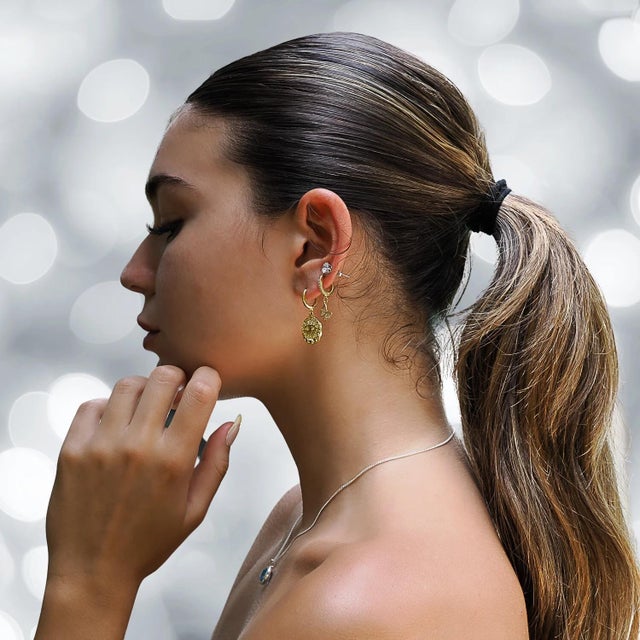 Powerful Talisman Evil Eye Gold Earrings to enjoy the harmonious blend of beauty and protection. Wear them as a symbol of...