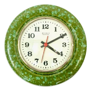 Ceramic Kitchen Wall Clock from Weimar, 1960s