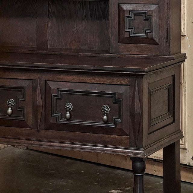 Vintage Welsh Oak Sideboard, Hand-Crafted, British Colonial, Mid-1900s For Sale - Image 17 of 18