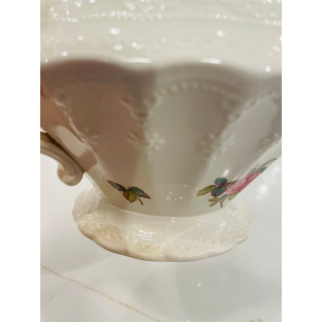Antique White Spode Tea Set & Dessert Service for 8 - 1920s-1940s - 42 Pieces - Billingsley Rose English Porcelain For Sale - Image 8 of 11