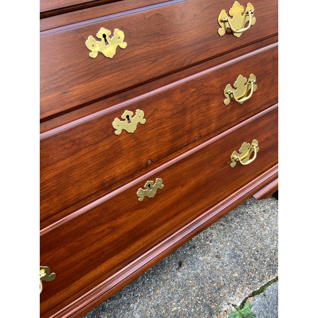 Late 20th Century Henkel Harris Cherry Hancock Secretary Bookcase For Sale - Image 9 of 11