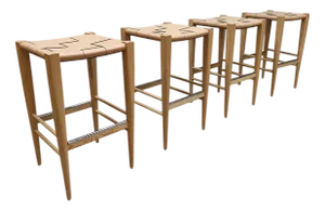 Italian Vincent Bar Stools by Werther Toffoloni for Billiani, Set of 4