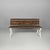 Italian art deco wooden and white cast iron bench, 1930s Outdoor bench with wooden seat and backrest, composed of...