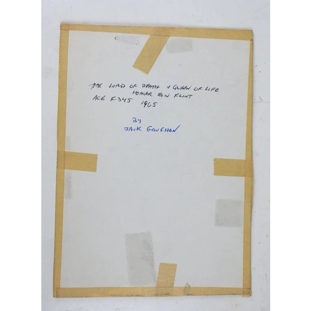 Small gouache on artist board cover art painting attributed to Paul Gaughan. Preliminary painting for the cover of The...