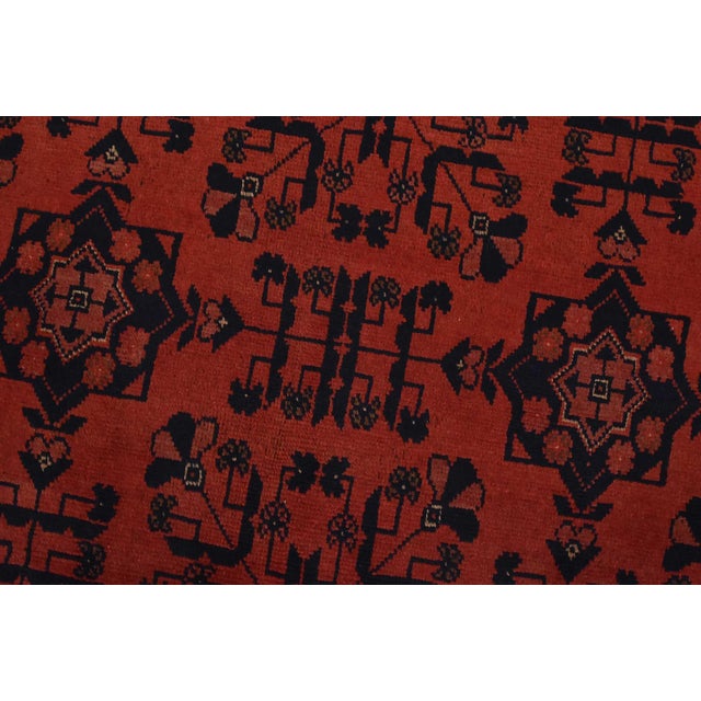 Red Turkmen Rug 10′ X 12’9” Red Wool Traditional Hand-Knotted Oriental Carpet For Sale - Image 8 of 14