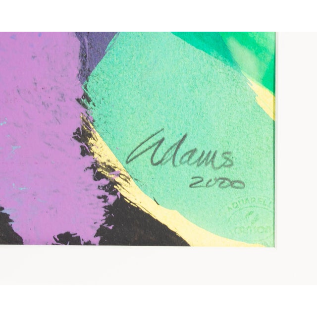 2000 - 2009 2000 Mixed Media Painting on Paper by Jerry Adams For Sale - Image 5 of 7