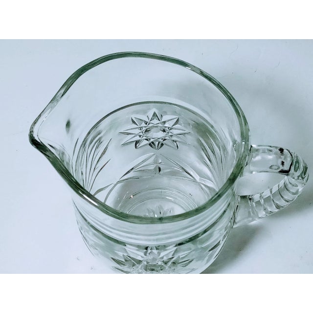 Mid-Century Modern 1960s Anchor Hocking Prescut Star Pattern Pitcher For Sale - Image 3 of 5