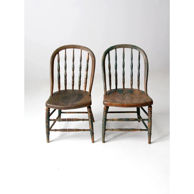 Antique Windsor Chairs Pair For Sale - Image 13 of 13