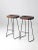 Pair of Vintage Sculpted Wood Saddle Seat Bar Stools With Black Iron Bases For Sale - Image 11 of 11