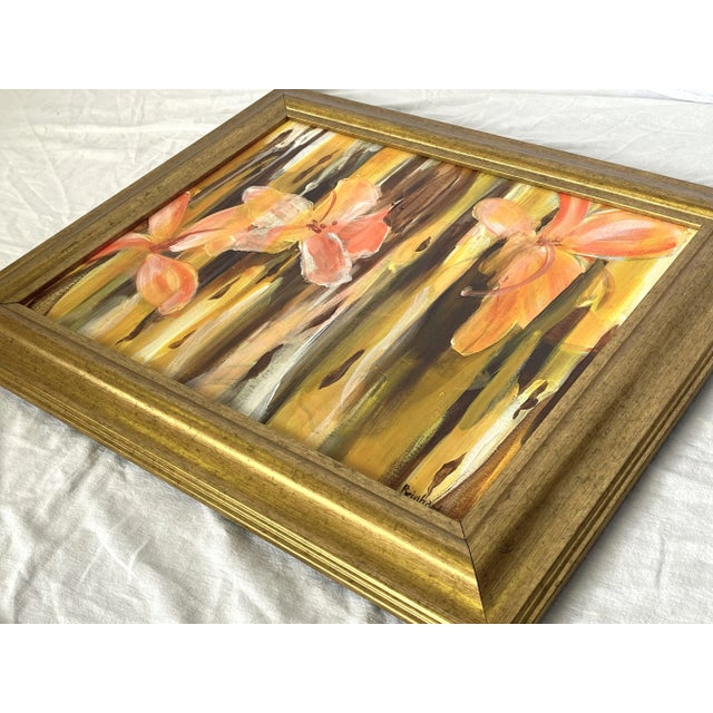Signed Original Painting by Karen Reinhart (American, 1938-2023) Titled 'Flower Power' For Sale - Image 10 of 12