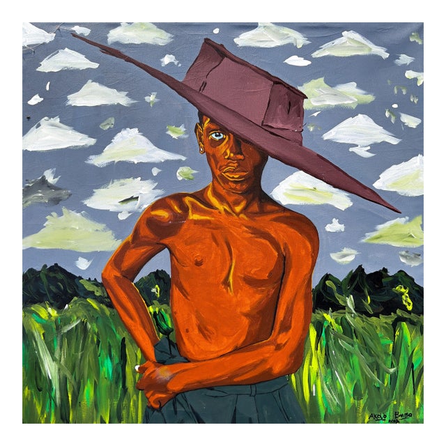Sky Above Me, Earth Below Me, 2023. Acrylic on Canvas, Emmanuel Akolo, For Sale
