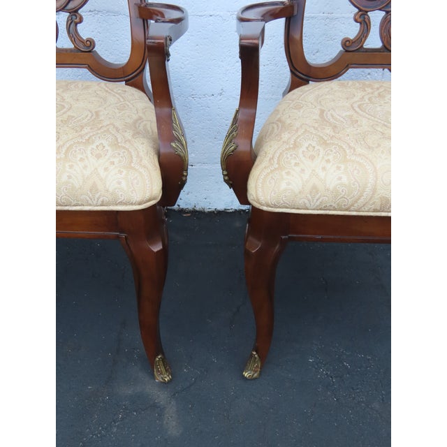 French Set of Dining Table Two Leaves and Six High Back Chairs 6664 For Sale - Image 14 of 18