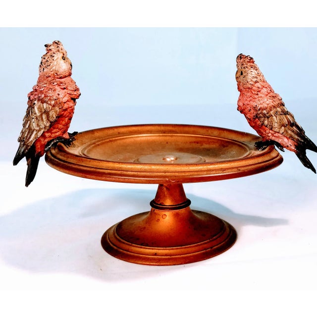 Very rare Franz Bergman Bird bowl with pair of two cockatiels. Extremely life like and perfectly sculpted. These birds are...