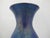 Blue Donald Carlson Iridescent Blue Splatter Studio Art Glass Trumpet Vase For Sale - Image 8 of 12