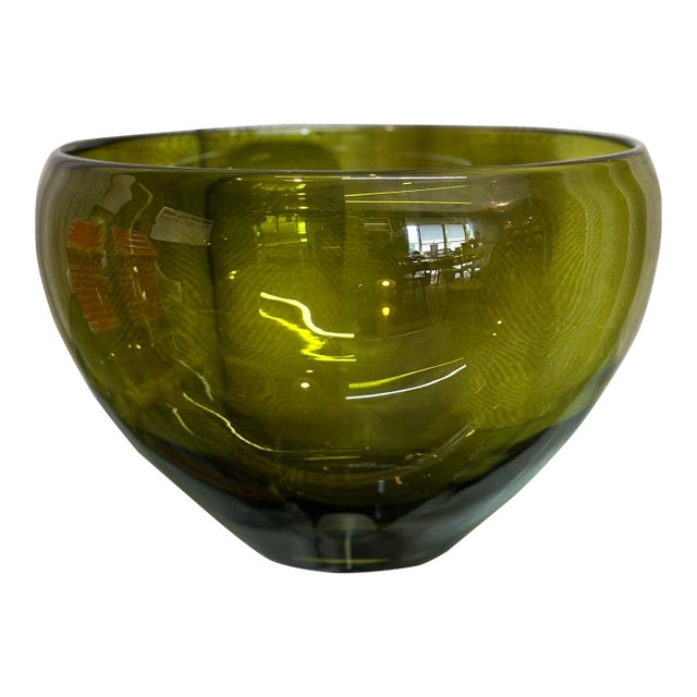 Large Olive Green Bowl For Sale