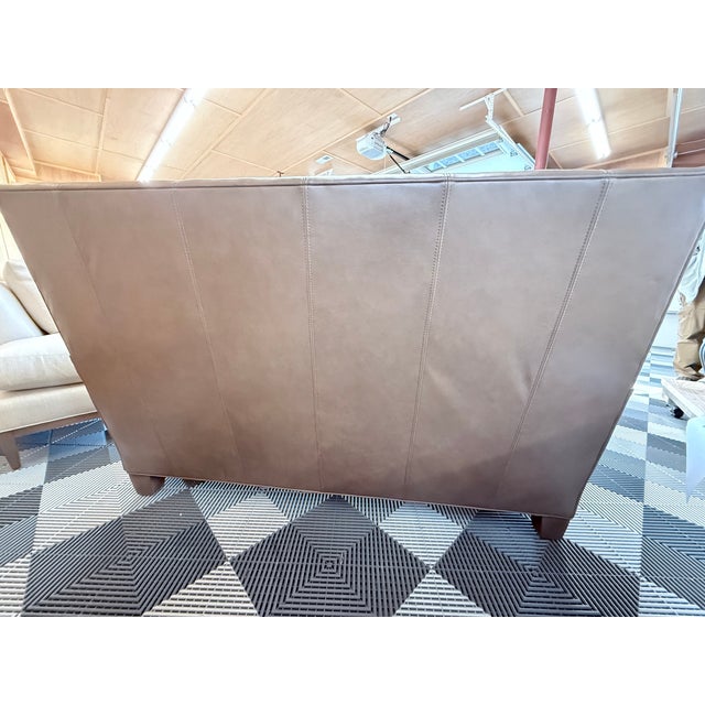 Contemporary Lee Industries Leather Loveseat For Sale - Image 3 of 10