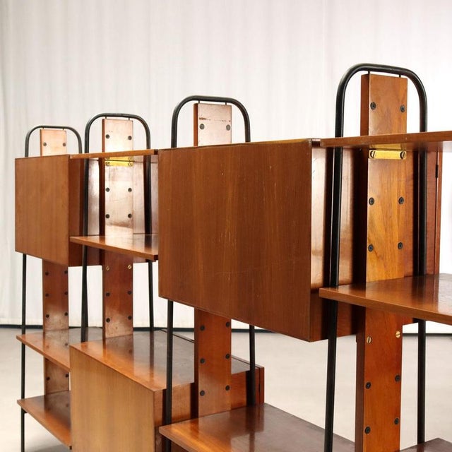 Mid-Century Teak Veneer Bookshelf, 1960s For Sale - Image 14 of 15