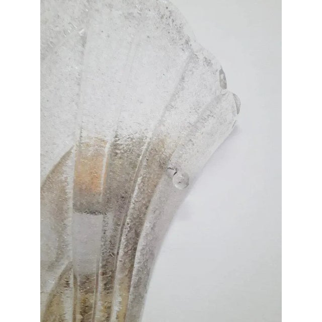 Transparent 1950s Graniglia Shield Sconces by Barovier E Toso, a Pair For Sale - Image 8 of 11
