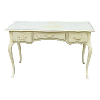 Ethan Allen Legacy Collection Paint Decorated French Writing Desk For Sale