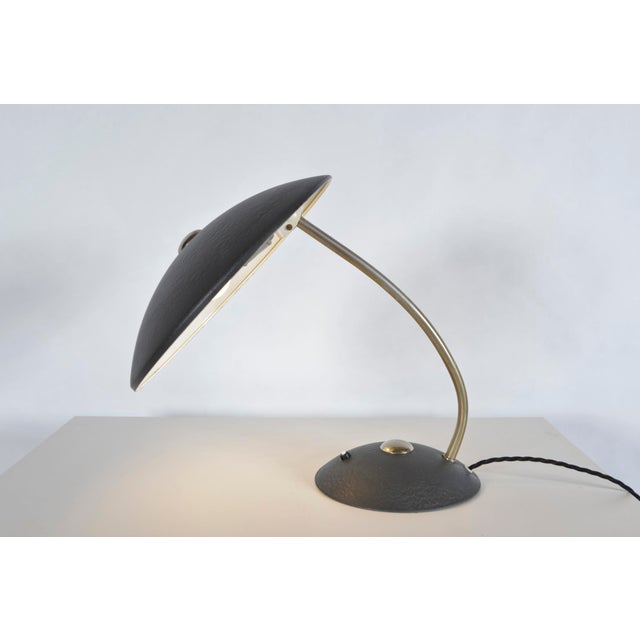 Goldenrod Mid-Century Industrial Grey Desk Light Lamp by Christian Dell for Kaiser Idell / Kaiser Leuchten, Germany, 1960 For Sale - Image 8 of 14