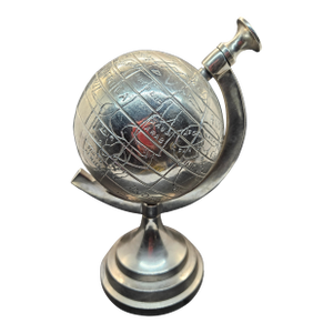 Handcrafted 9" Table Top World Globe / Map Model With Aluminum / Metal Stand