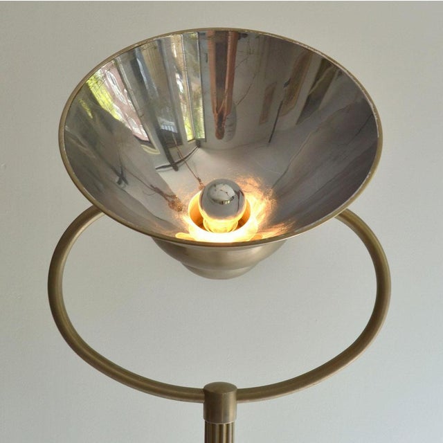 Art Deco Floor Lamp with Adjustable Nickel Shade attributed to Gispen for Willem Hendrik Gispen, 1920s For Sale - Image 14 of 18