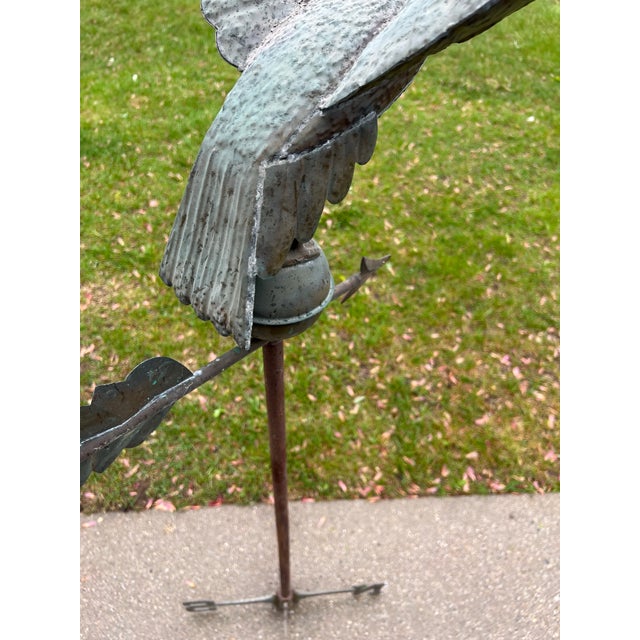 Metal Vintage Copper Eagle Weathervane For Sale - Image 7 of 12