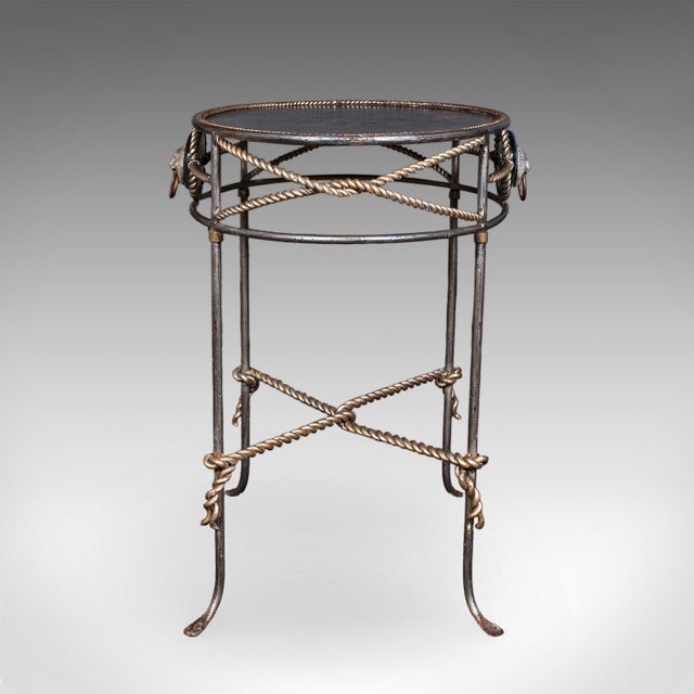 1970s Vintage Oval Garden Table, French Cast Iron, Veranda, Porch, Serving, Occasional For Sale - Image 5 of 12