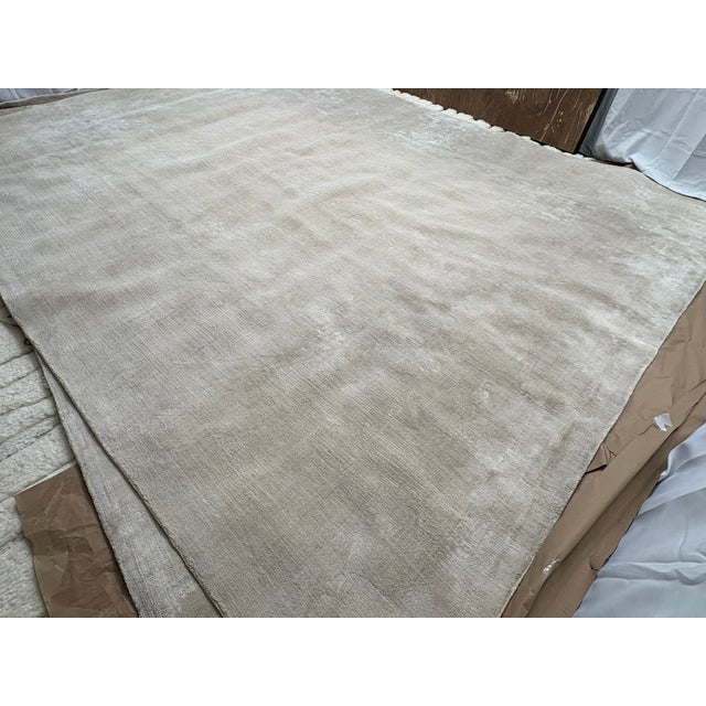 Rh Malta Linen Rug – 10' × 14' 100% Linen | Hand-Loomed Luxury Construction | Rare Rh Collection For Sale - Image 14 of 18