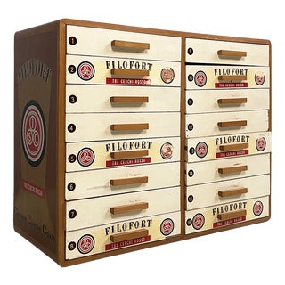 Mid-Century Modern Italian Sewing Chest in Wood from Filofort, 1960s For Sale