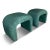 Textile 1980s Waterfall Benches in a Green Moire Fabric in the Style of Karl Springer - a Pair For Sale - Image 7 of 7