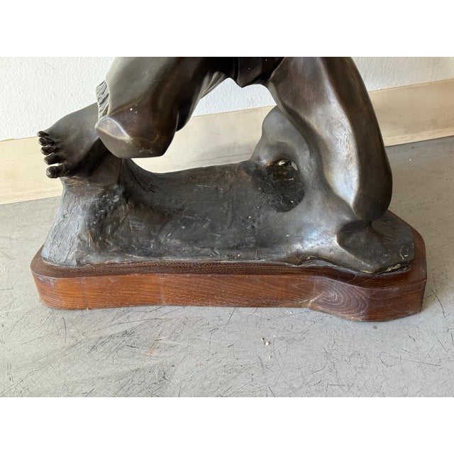 1980s Massive Claudio Nicoli Bronze Sculpture Mythological Figure, Icarus For Sale - Image 12 of 18