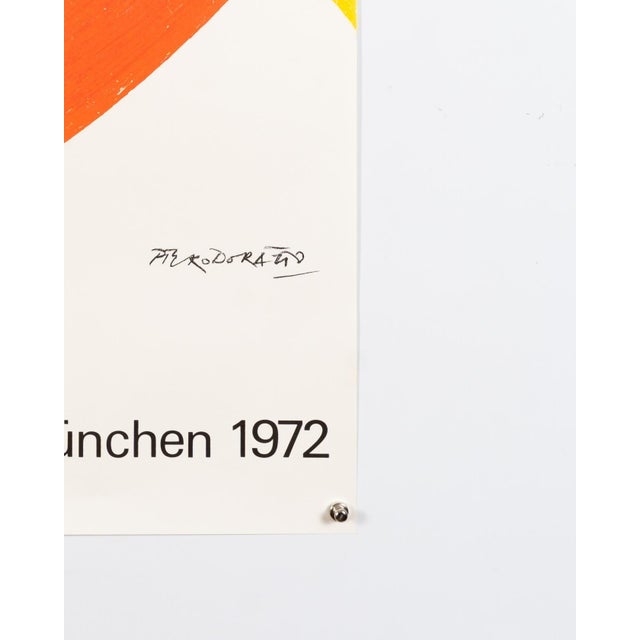 Paper Olympia Lithograph Poster by Piero Dorazio, 1972 For Sale - Image 7 of 9