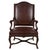 Antique Louis XV Style Leather Fauteuil Executive Desk Chair.