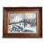 1950’s Original Post Impressionist Winter Landscape Painting Vintage Carved Wood Frame For Sale
