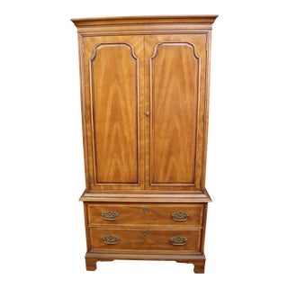 Henredon Chippendale Style Fruitwood Fitted Armoire For Sale