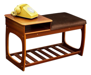 Mid-Century Telephone Table with Telephone