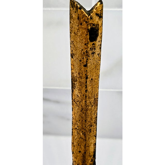 Gold Mid-Century Japanese Gilt Cast Iron Pheasant Form Incense Burner For Sale - Image 8 of 10