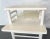 White Mid-Century Modern Raised Shelf Vanity/ Desk With Brass Feet For Sale - Image 8 of 12